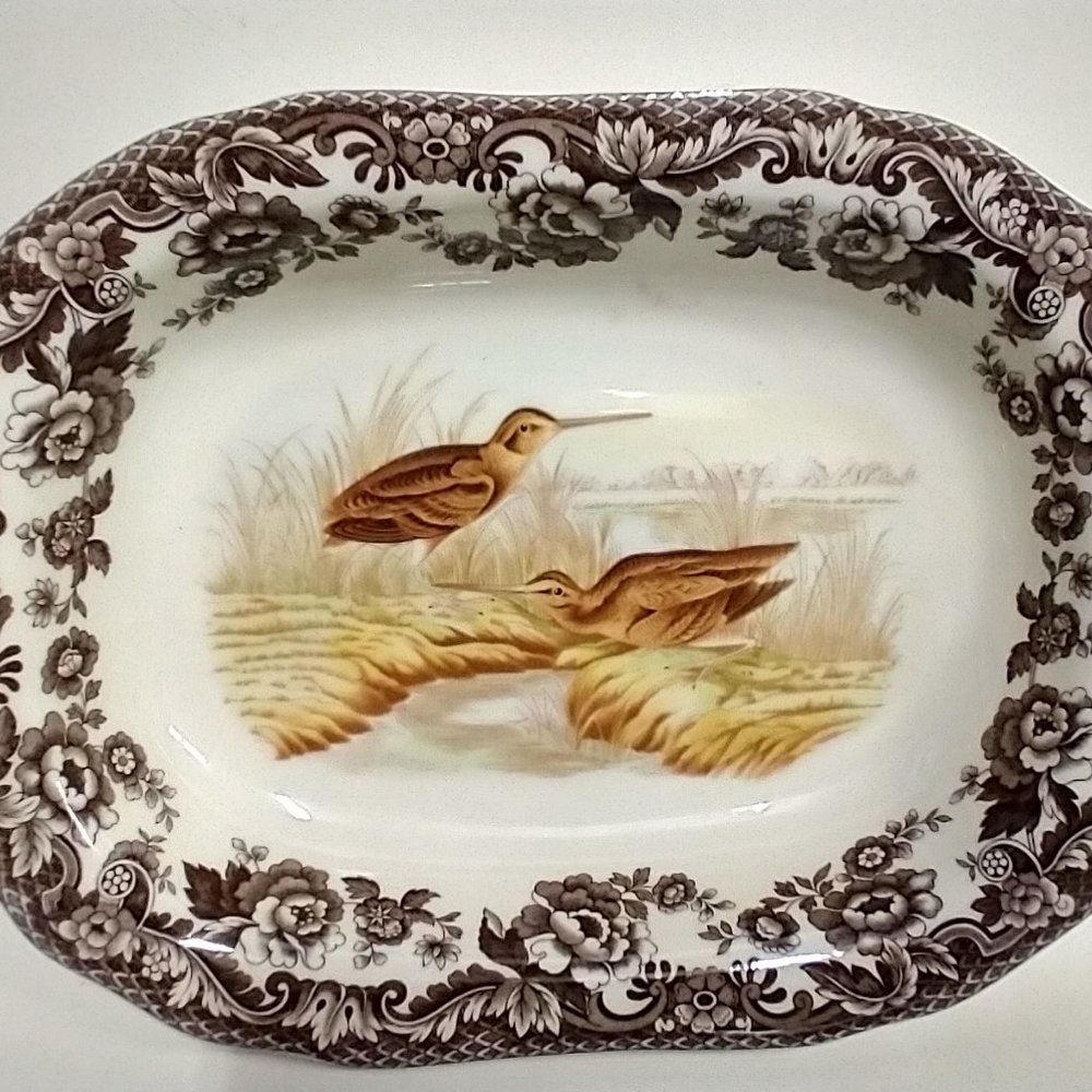 Spode Woodland Open Vegetable Bowl - "Snipe" - S3422-A19